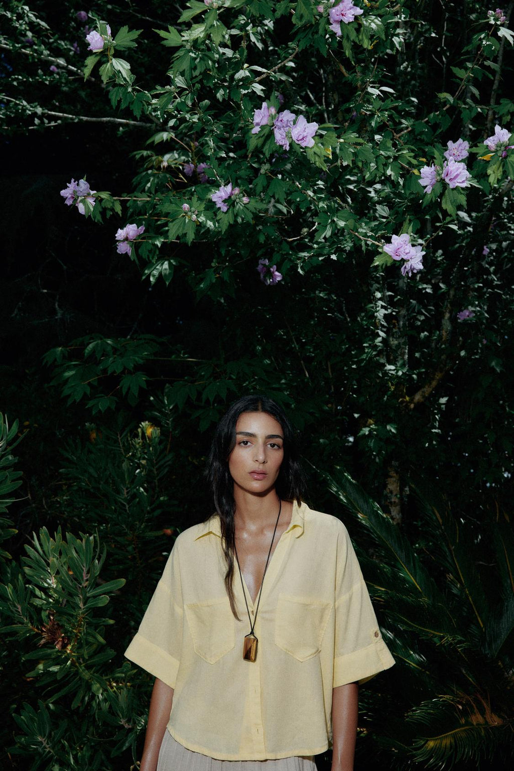 CHEMISE COURTE EN LIN