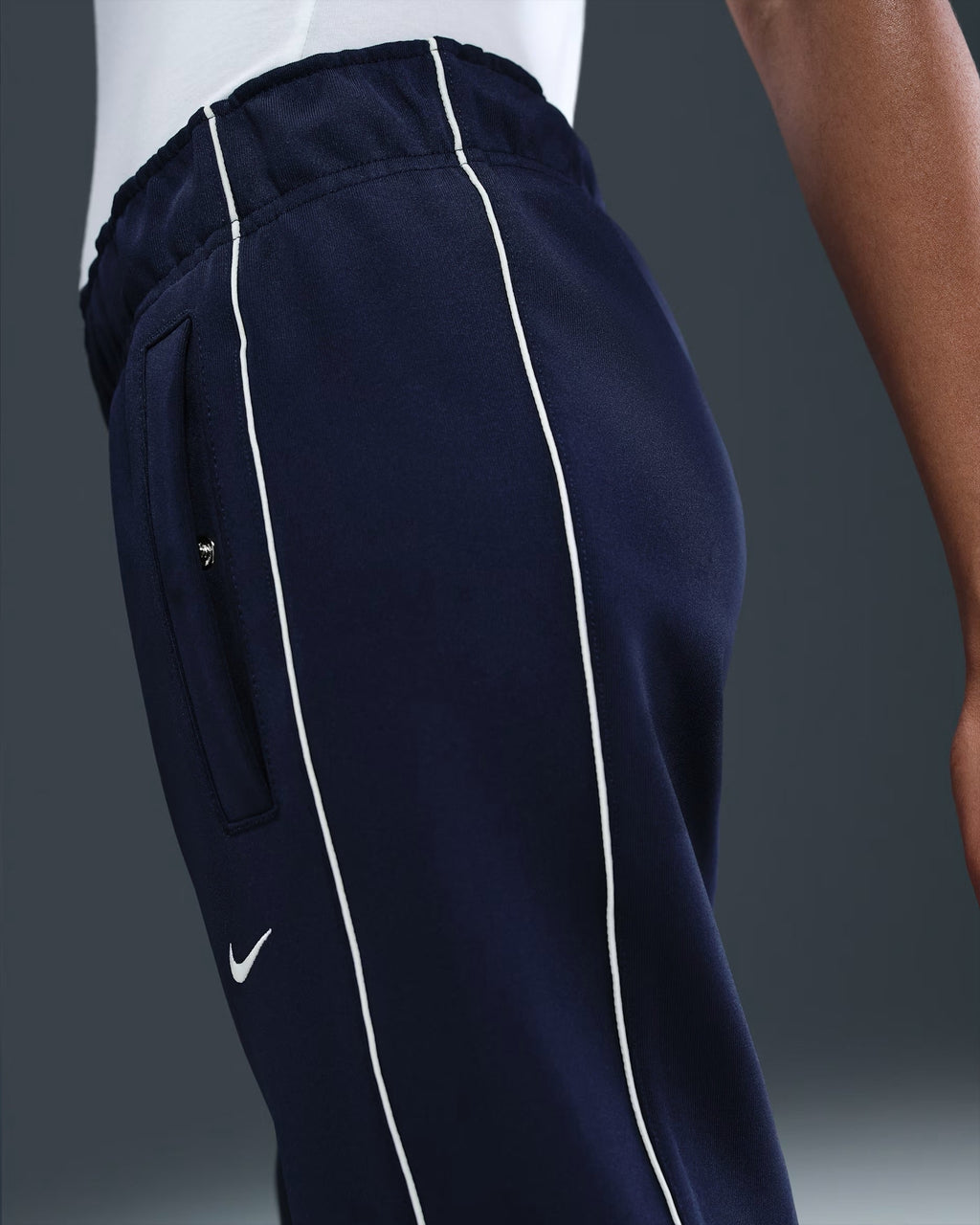 Pantalon En Maille Coupe Slim à Taille Mi-Haute