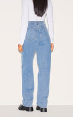 TALL JEAN BOYFRIEND MOYEN BLEU DÉLAVÉ À TAILLE HAUTE