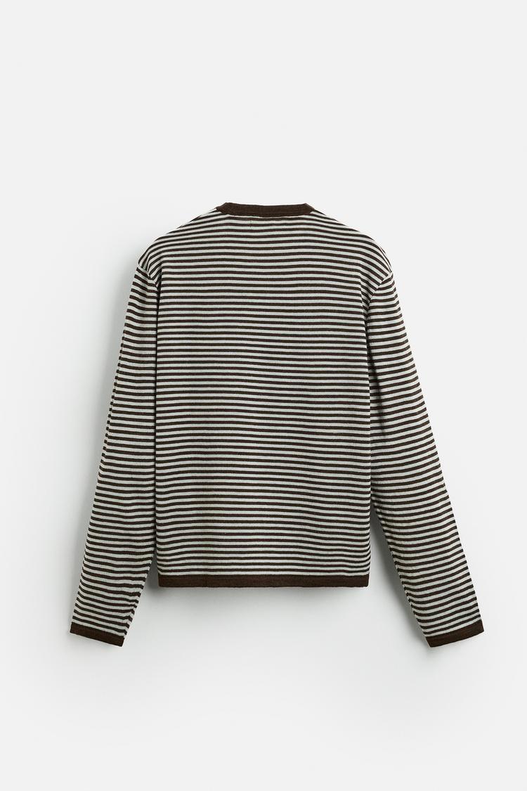 Pull en jacquard à rayures