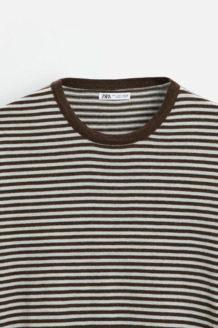 Pull en jacquard à rayures