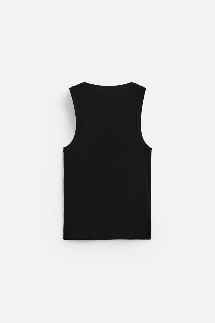 Débardeur Cotelé - Noir