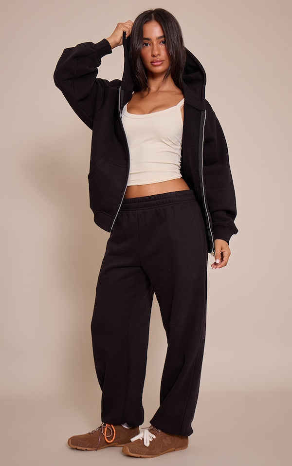 PETITE HOODIE NOIR À ZIP