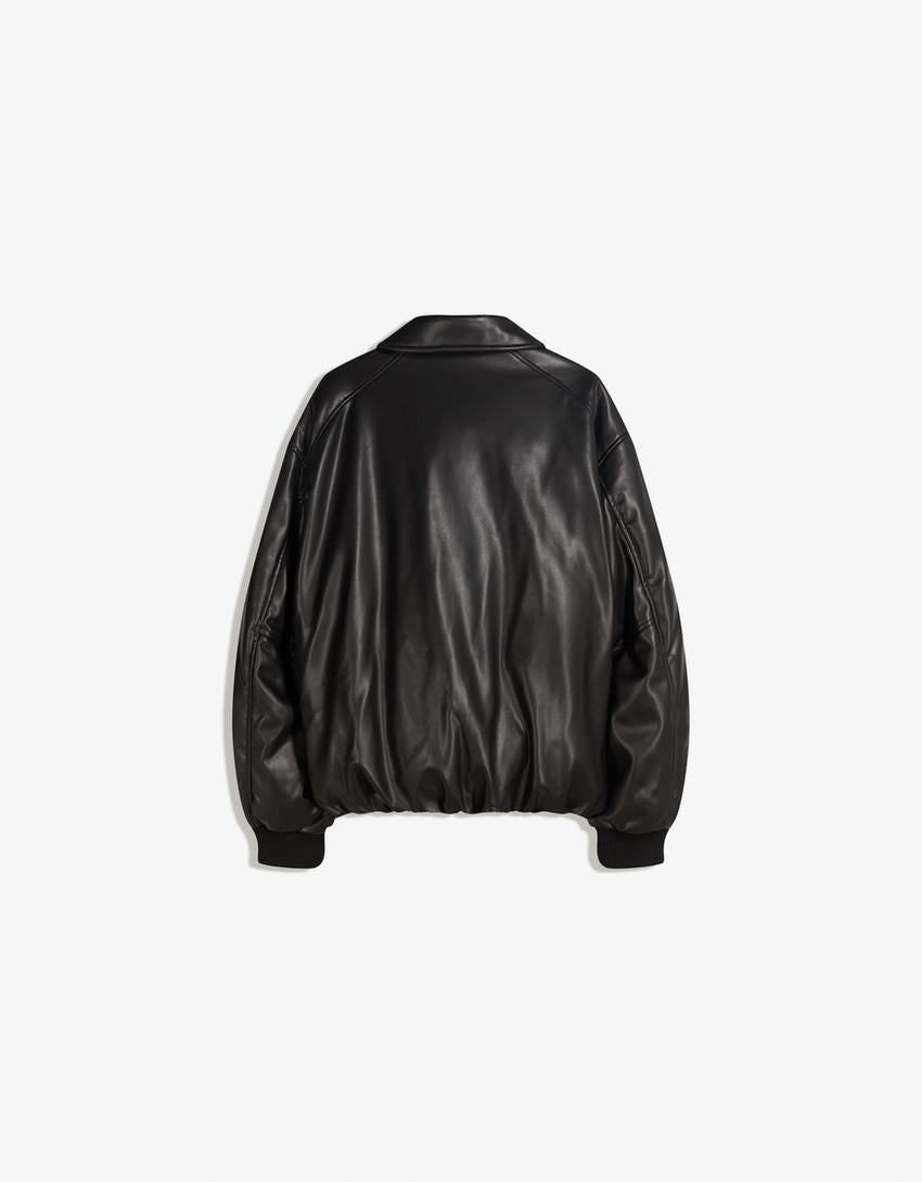 DOUDOUNE BOUFFANTE SIMILICUIR