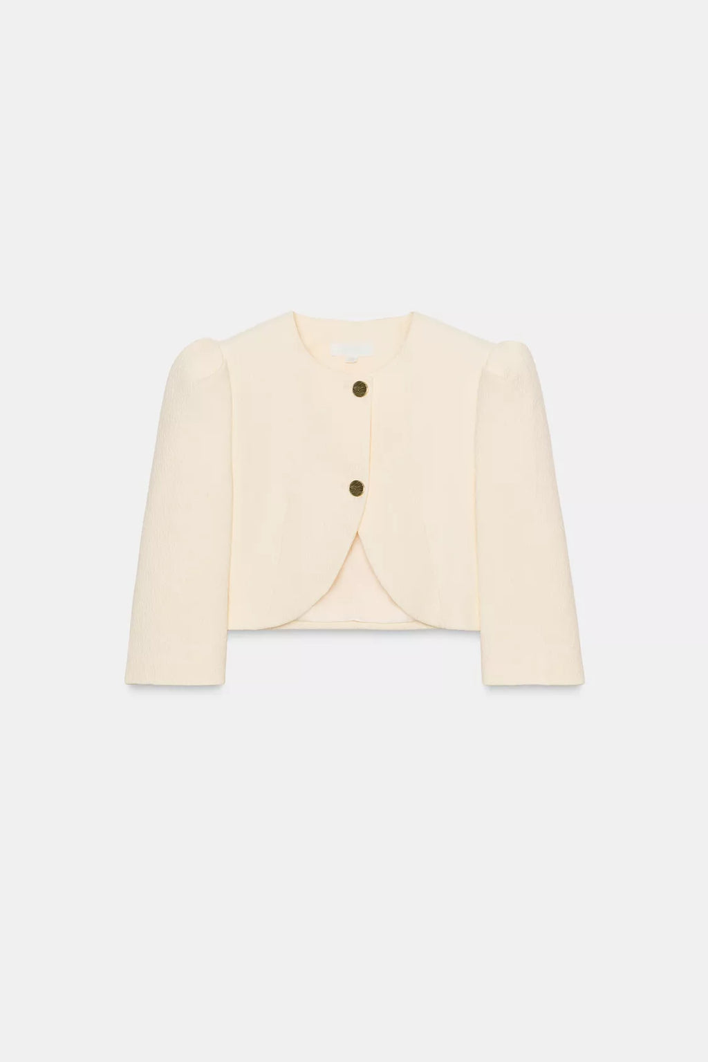 VESTE COURTE À MANCHES BOUFFANTES