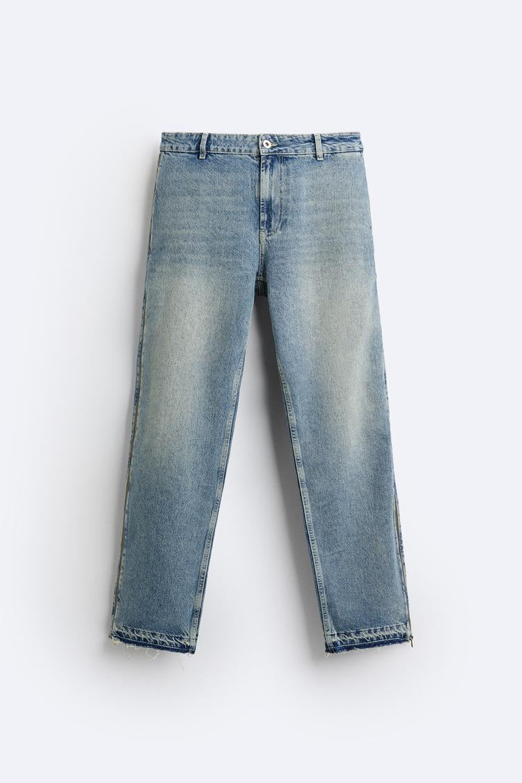 Jean flare fit zippé - Noir