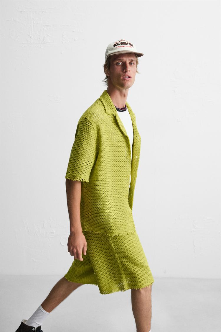 BERMUDA STRUCTURÉE AJOURÉE