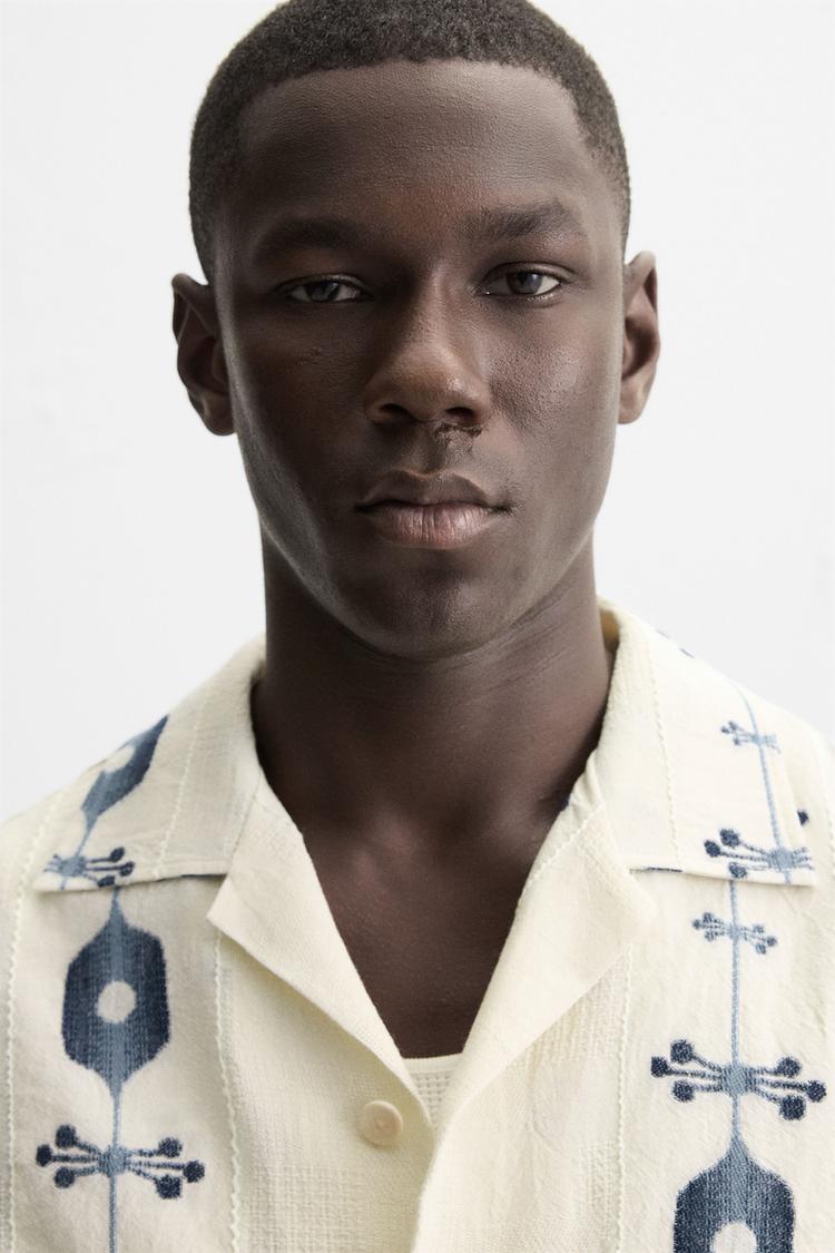 CHEMISE JACQUARD CONTRASTE