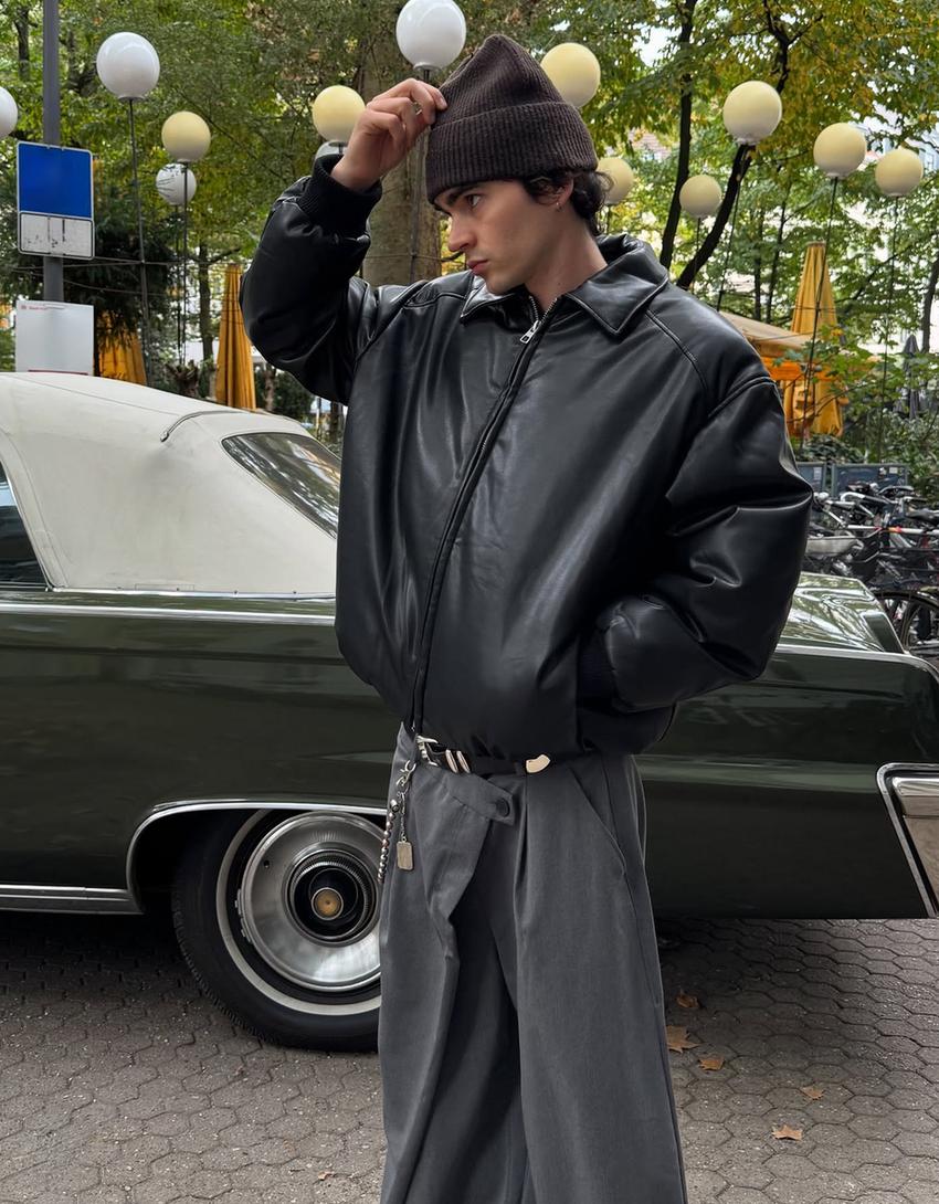 DOUDOUNE BOUFFANTE SIMILICUIR