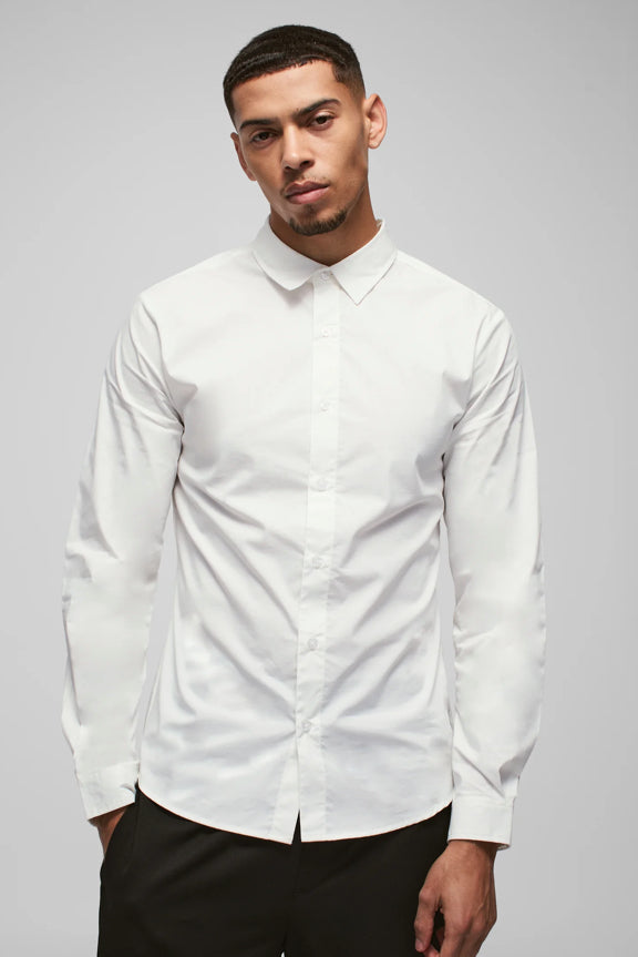 CHEMISE CINTRÉE À MANCHES LONGUES