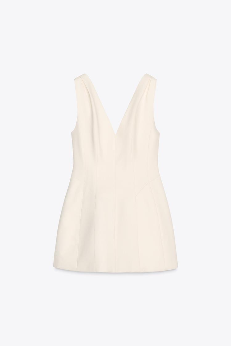 Robe courte à volume zw collection - Blanc