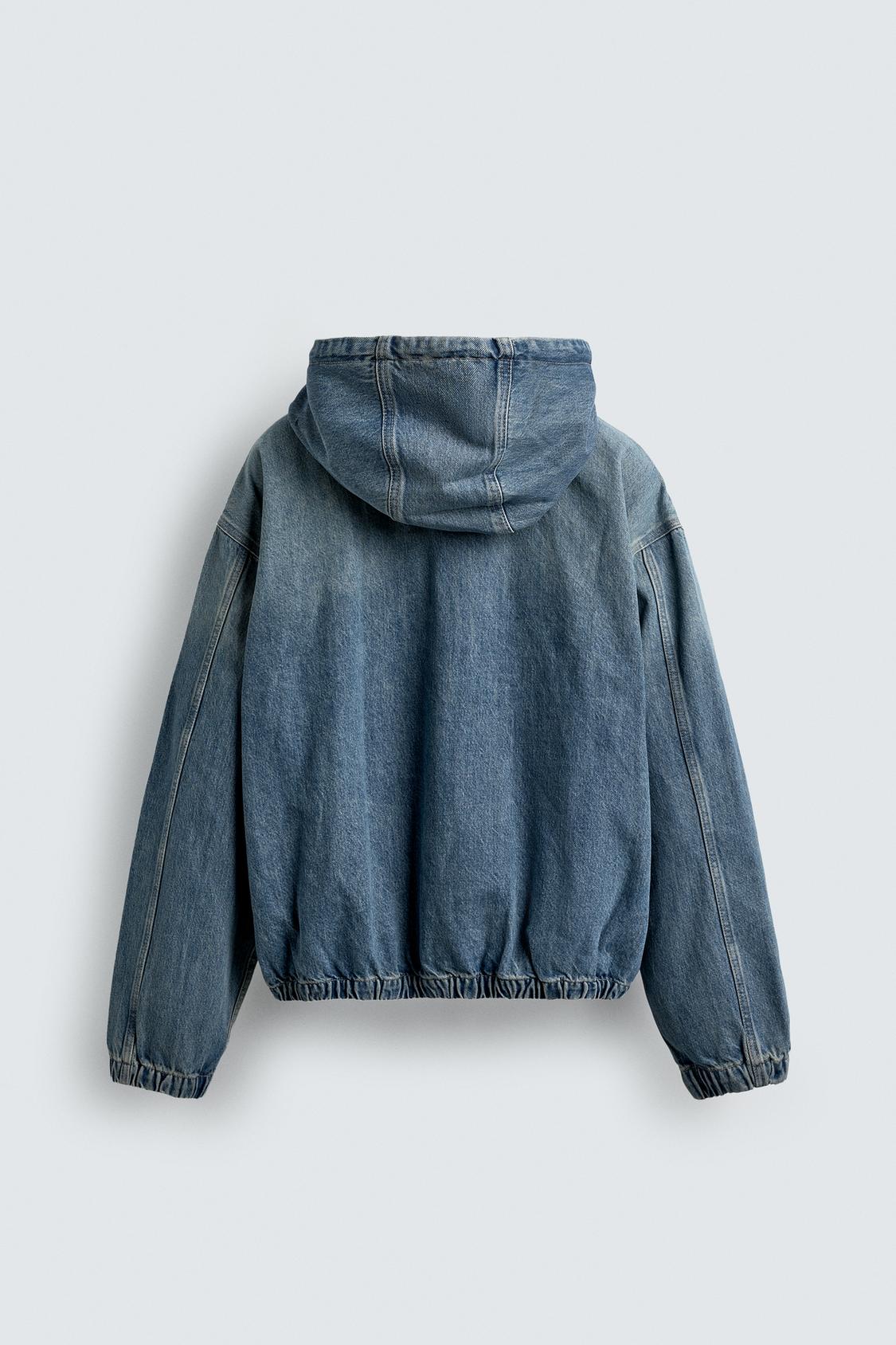 VESTE DÉLAVÉE À CAPUCHE