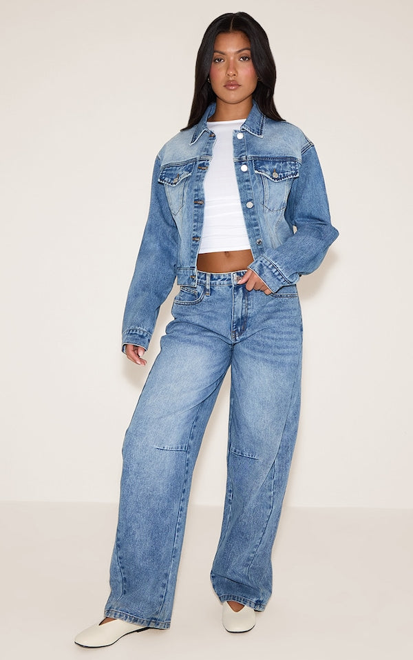 VESTE AJUSTÉE EN JEAN VINTAGE