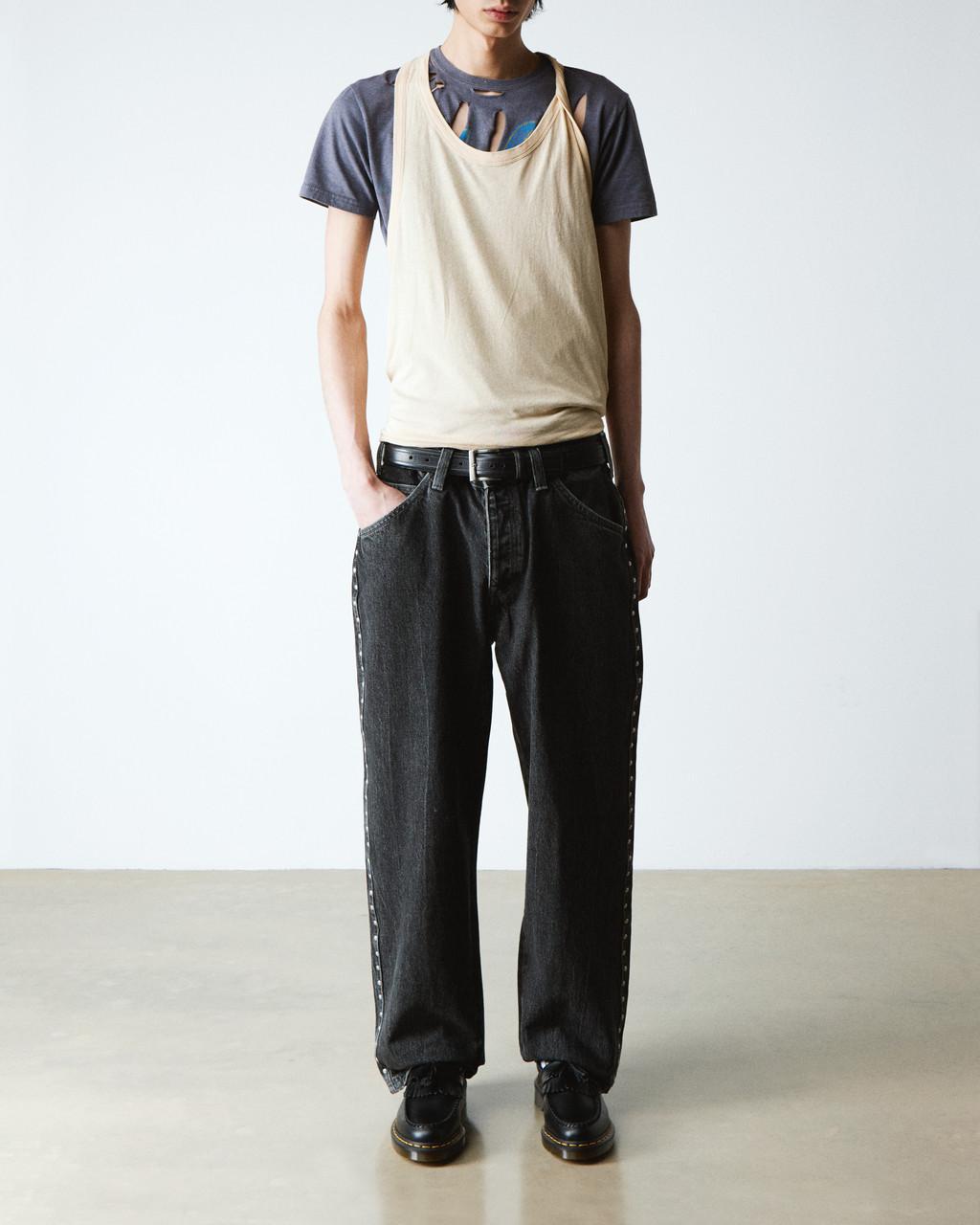 MOCASSINS ADRIAN YELLOW STITCH EN CUIR SMOOTH À PAMPILLES