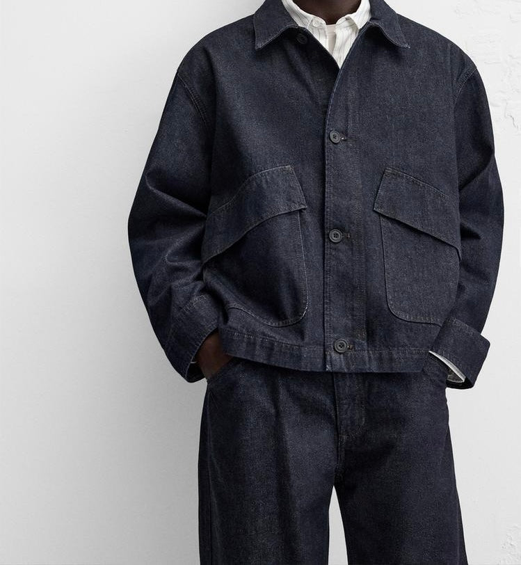 Veste en jean coupe carrée