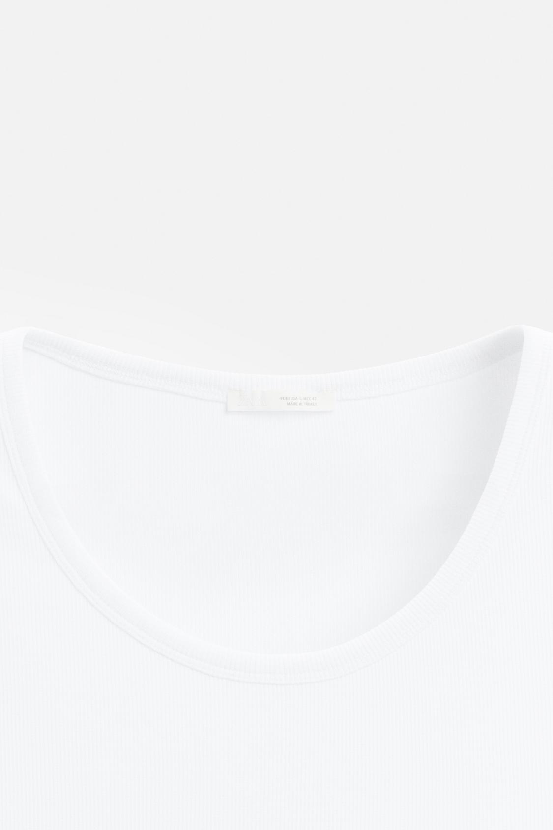 T-SHIRT DÉBARDEUR BASIQUE CÔTELÉ