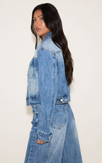 VESTE AJUSTÉE EN JEAN VINTAGE