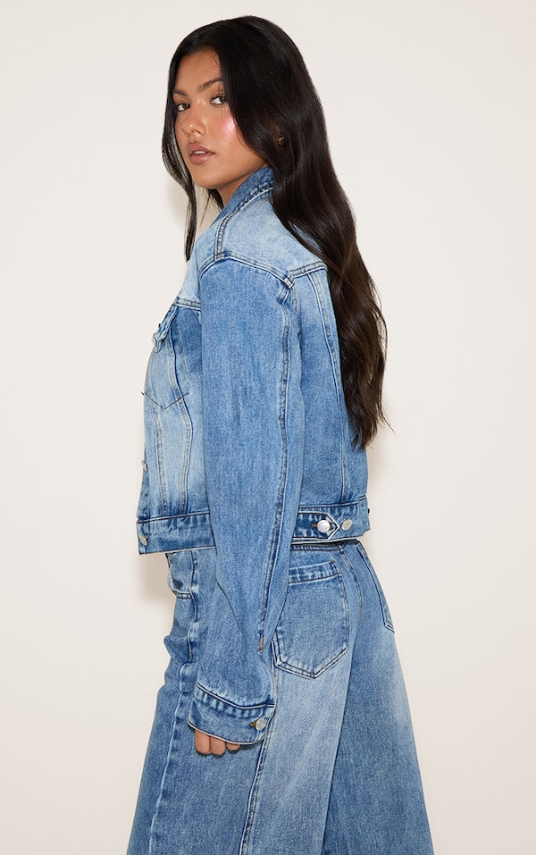 VESTE AJUSTÉE EN JEAN VINTAGE