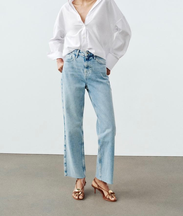 Jean z1975 droit à taille haute - Indigo