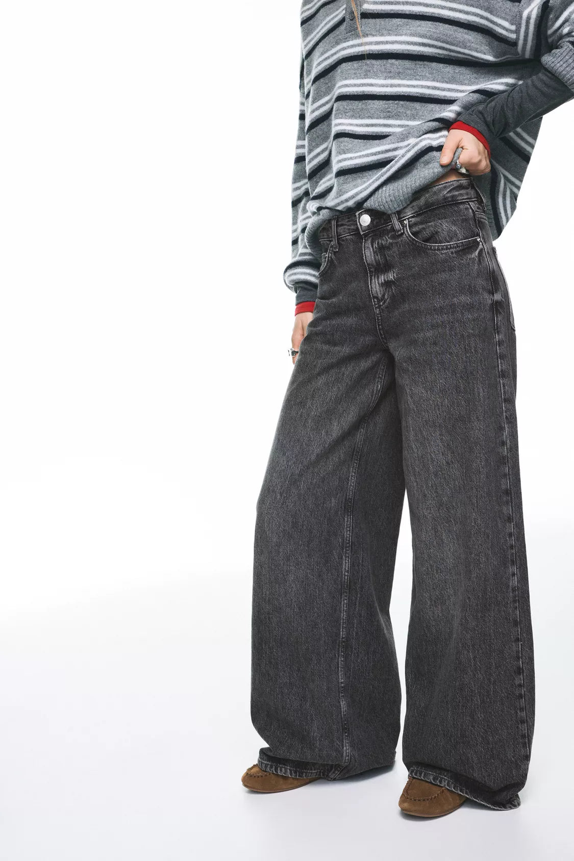 JEANS WIDE LEG TAILLE BASSE