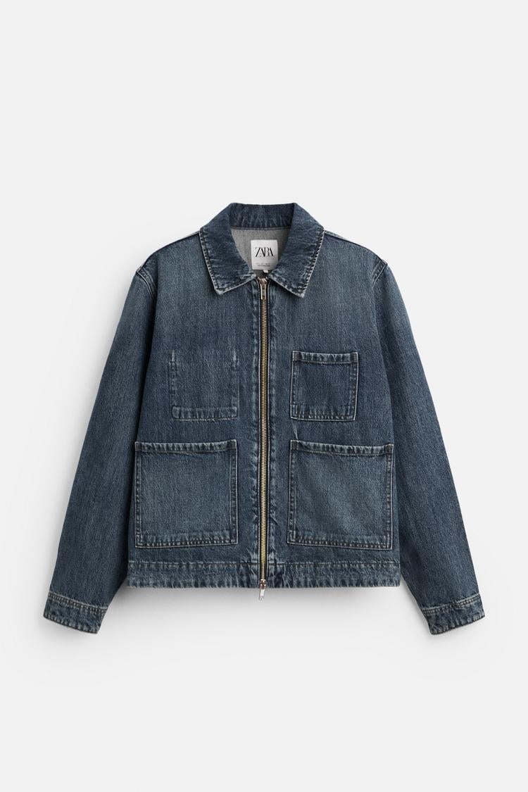 Veste en jean à zip