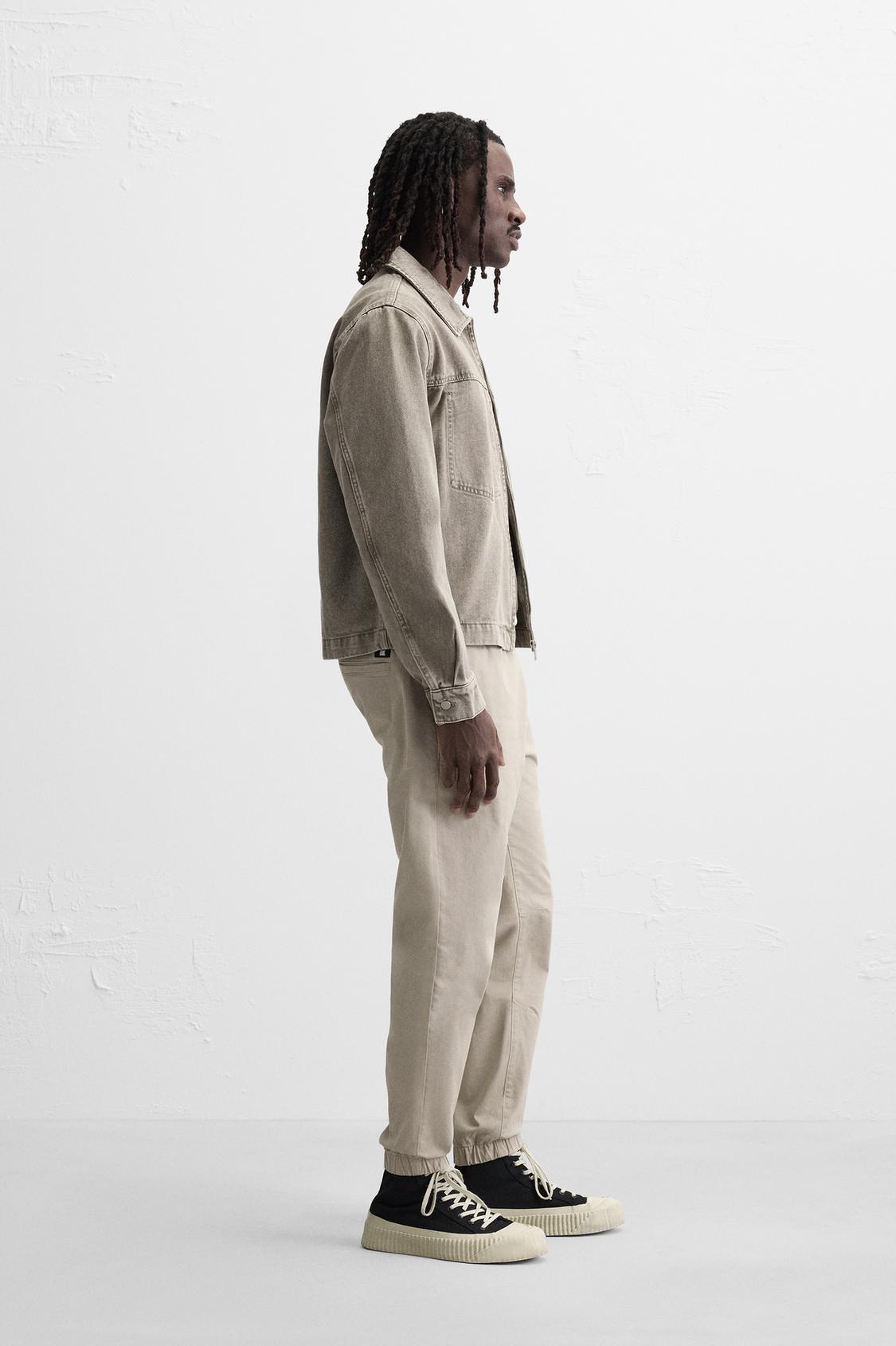 PANTALON DÉLAVÉ AVEC TAILLE JOGGING