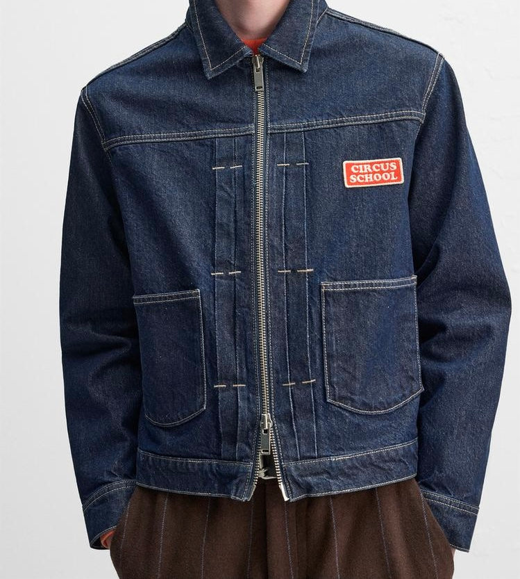 Veste en denim à plis x Harry Lambert