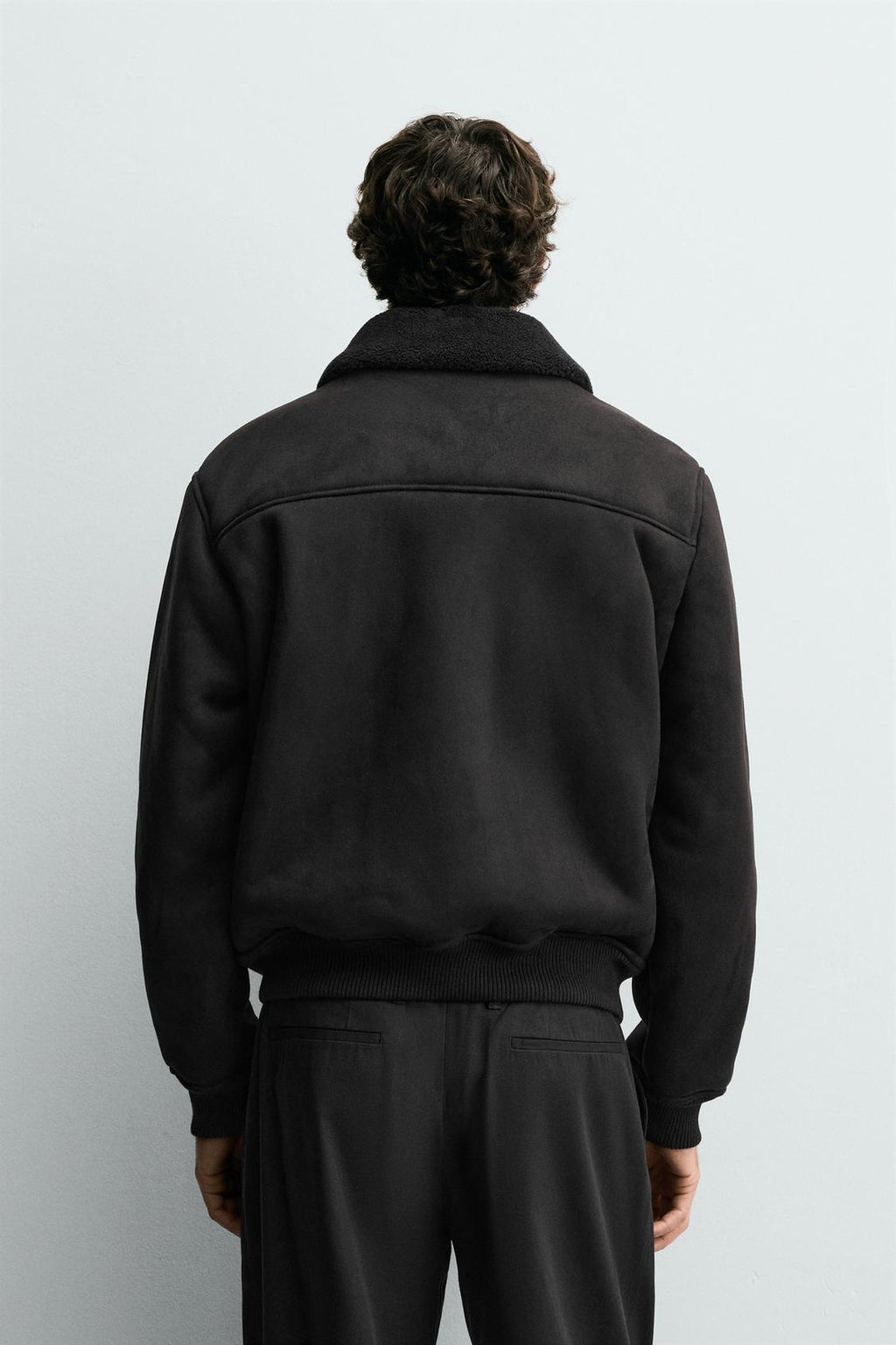 VESTE EFFET DAIM COMBINÉ