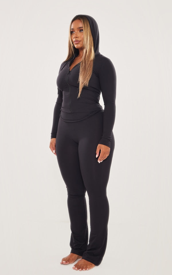 SHAPE HOODIE SCULPT NOIR À ZIP