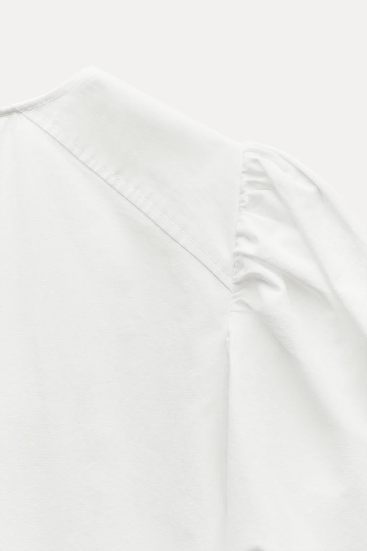 Robe en popeline a rayures - Bleu