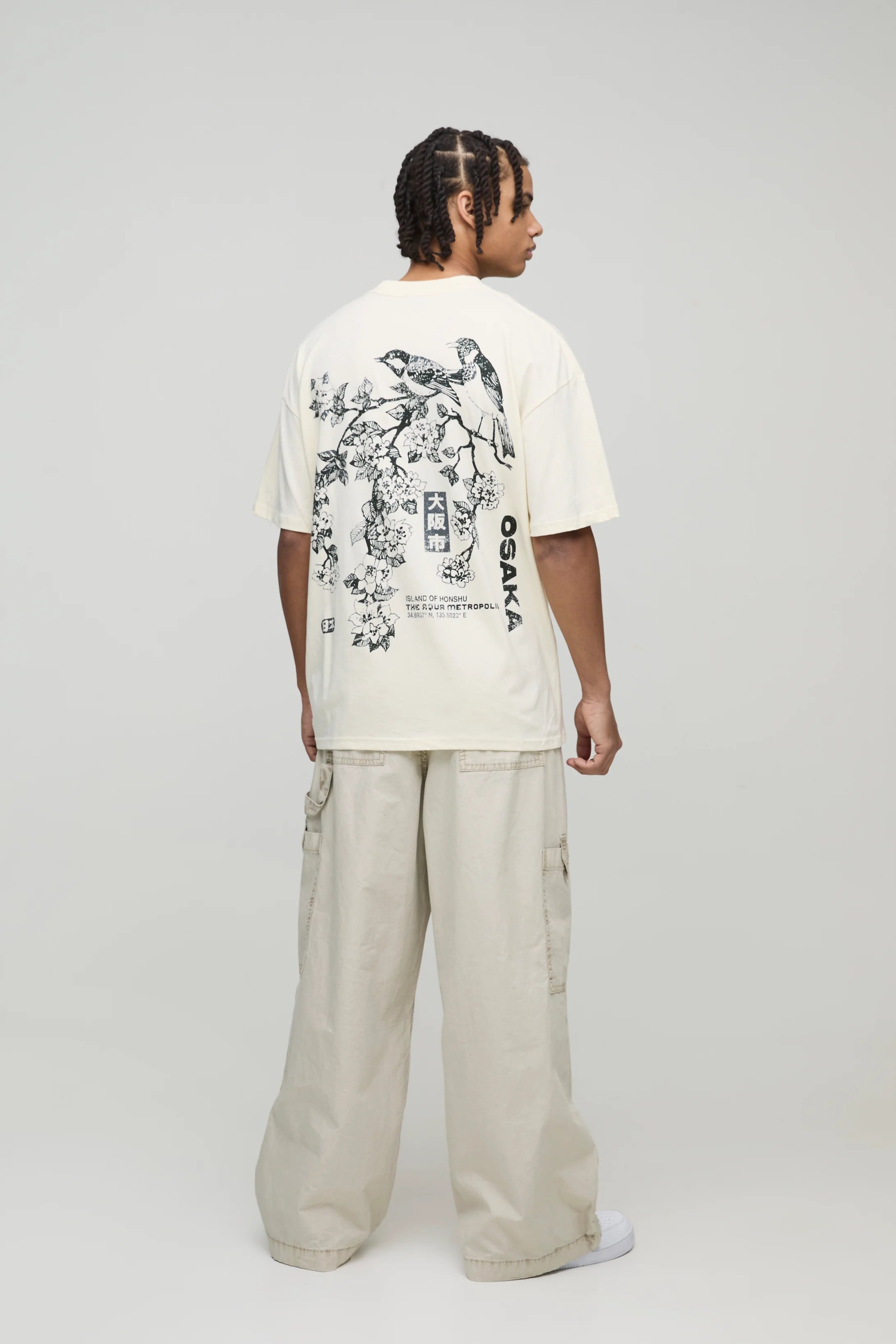 T-Shirt Oversize À Col Montant Et Imprimé Osaka