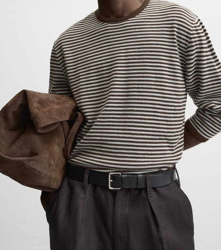 Pull en jacquard à rayures