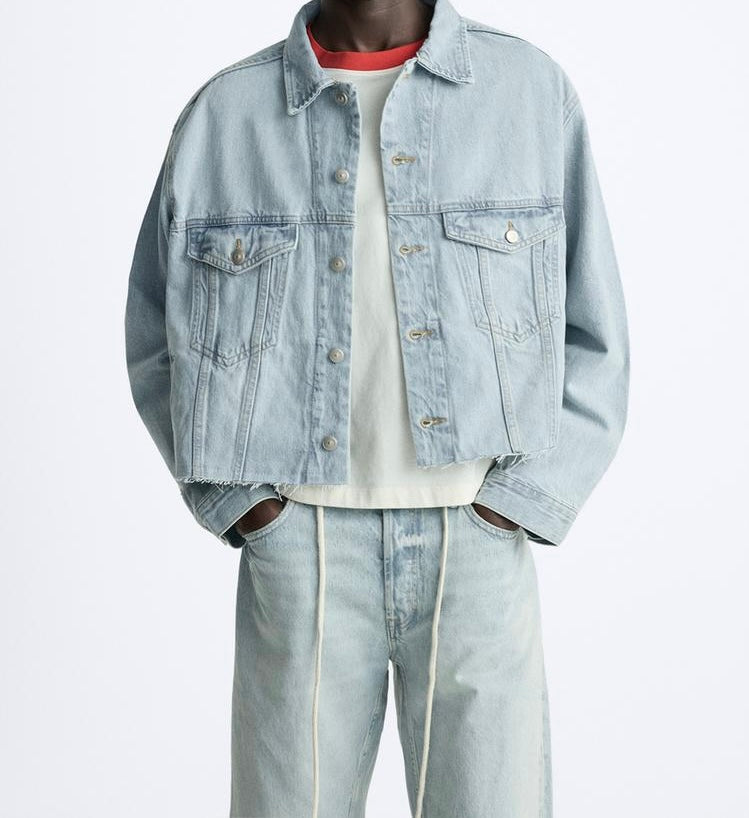 Veste en jean coupe courte