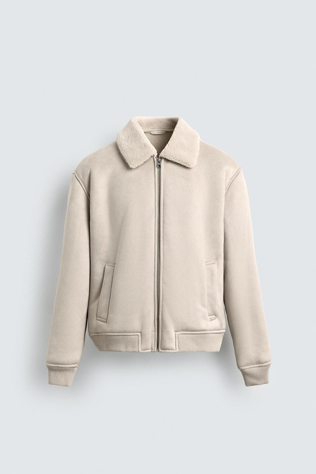 VESTE EFFET DAIM COMBINÉ