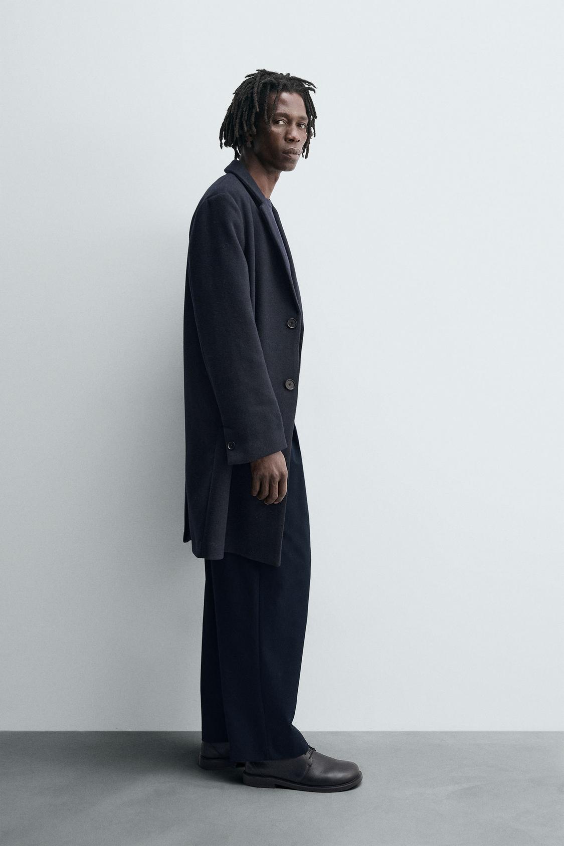 MANTEAU REGULAR FIT AVEC LAINE