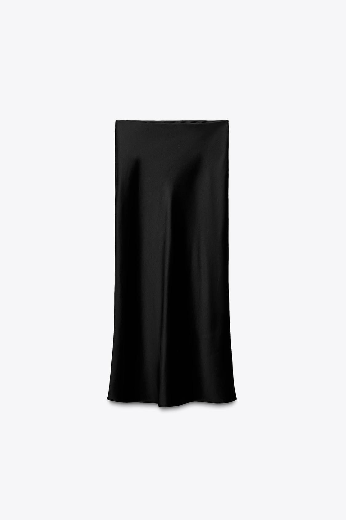 JUPE MI-LONGUE SATINÉE