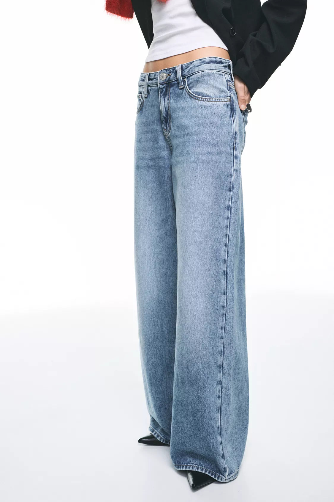 JEANS WIDE LEG TAILLE BASSE