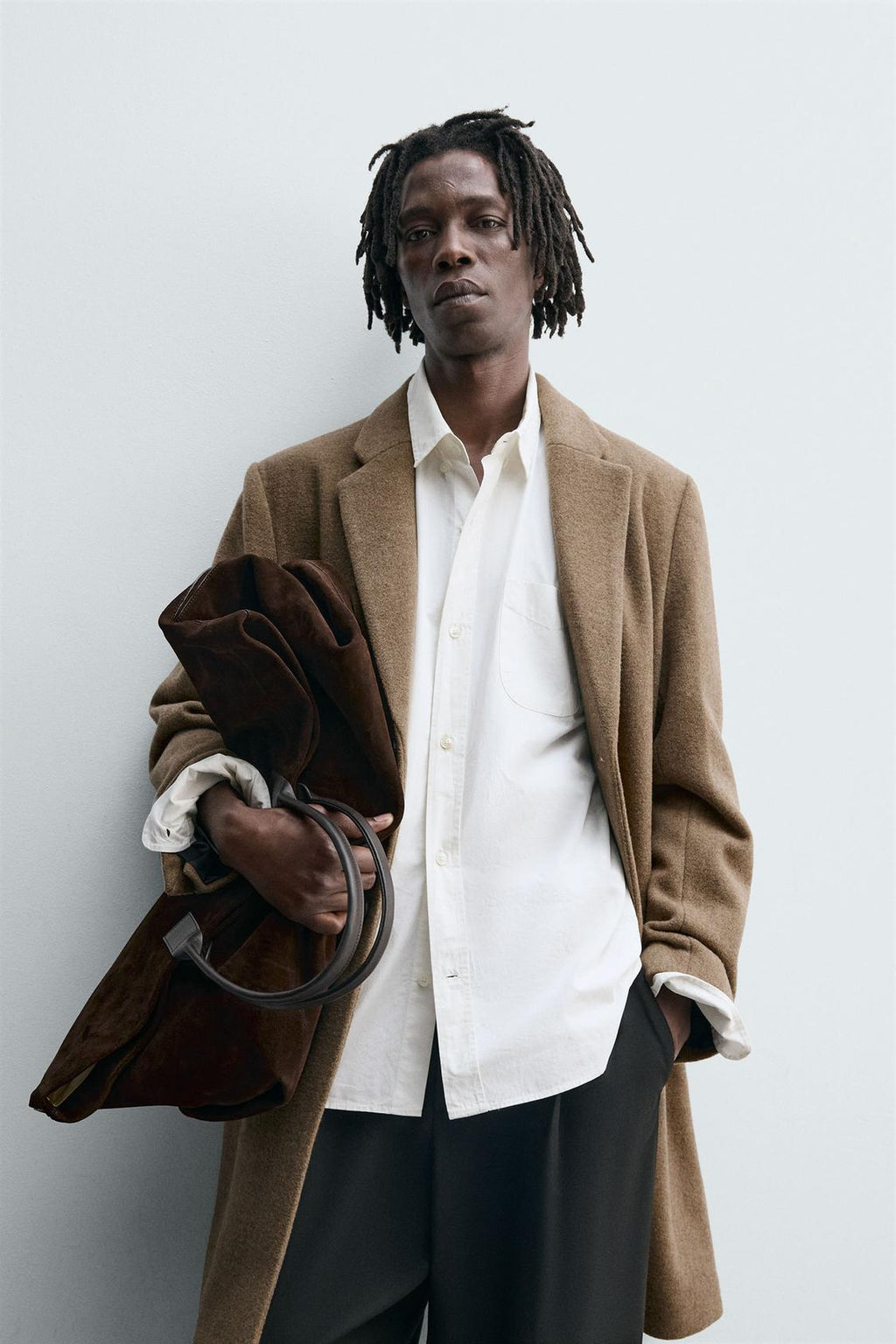 MANTEAU REGULAR FIT AVEC LAINE