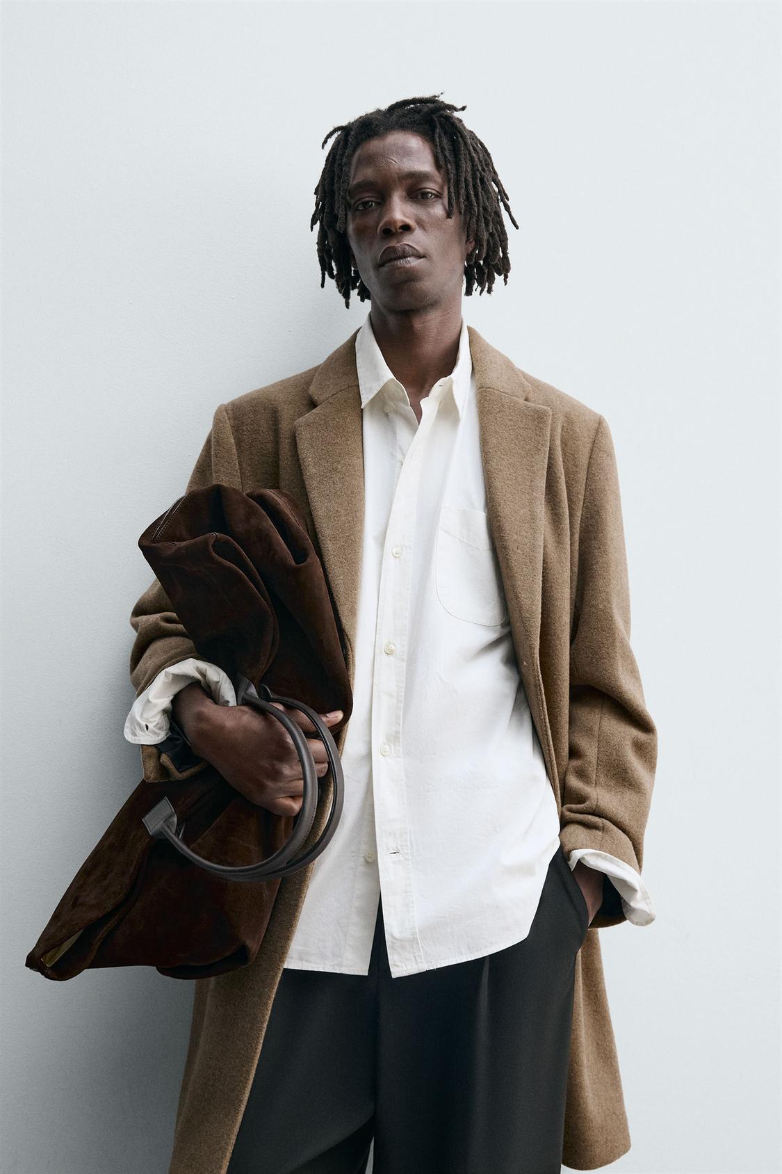 MANTEAU REGULAR FIT AVEC LAINE