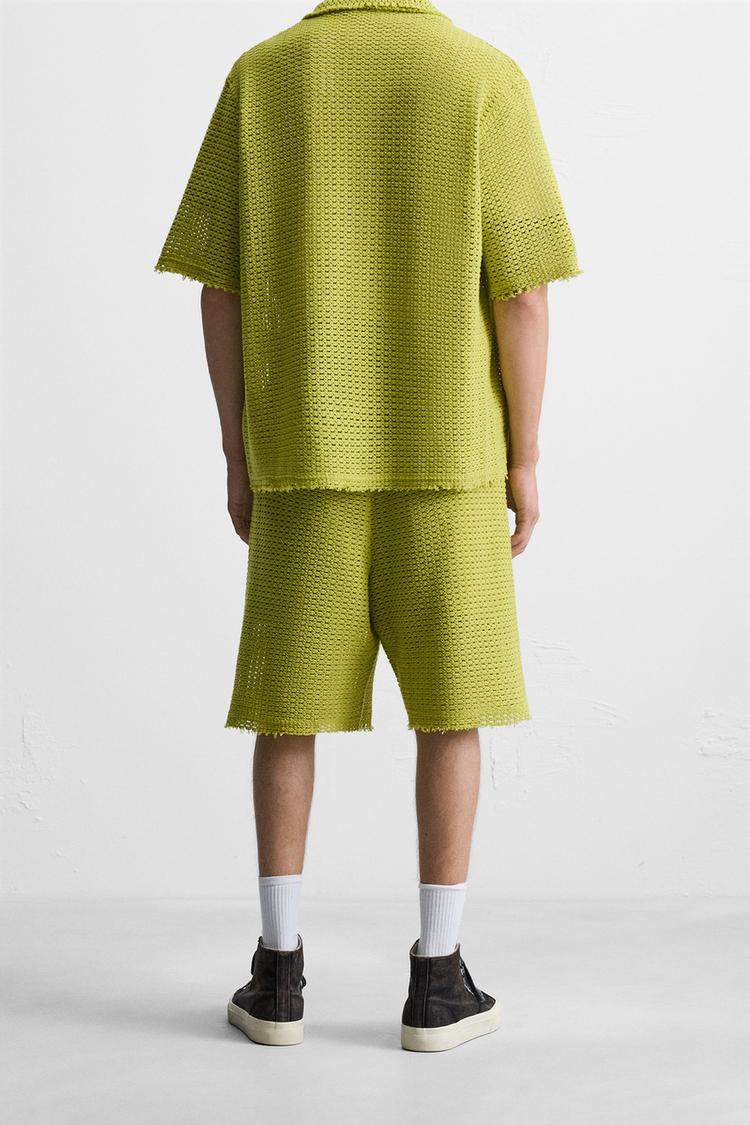 BERMUDA STRUCTURÉE AJOURÉE