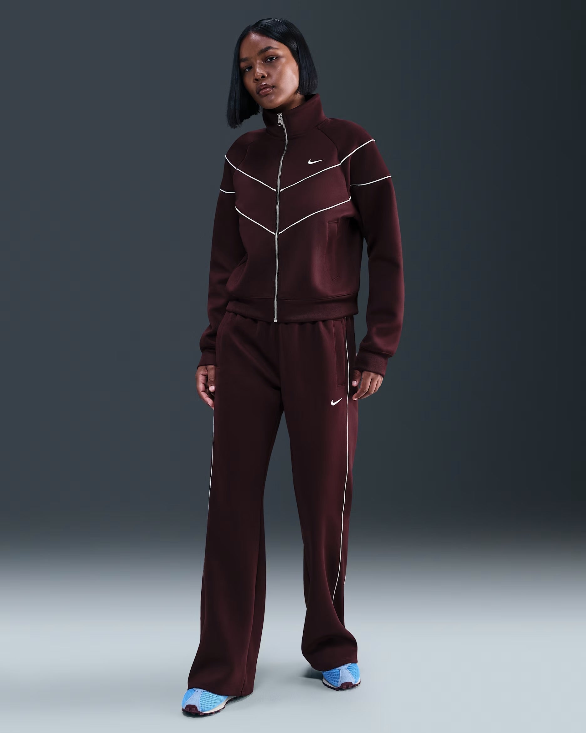 Pantalon En Maille Coupe Slim à Taille Mi-Haute