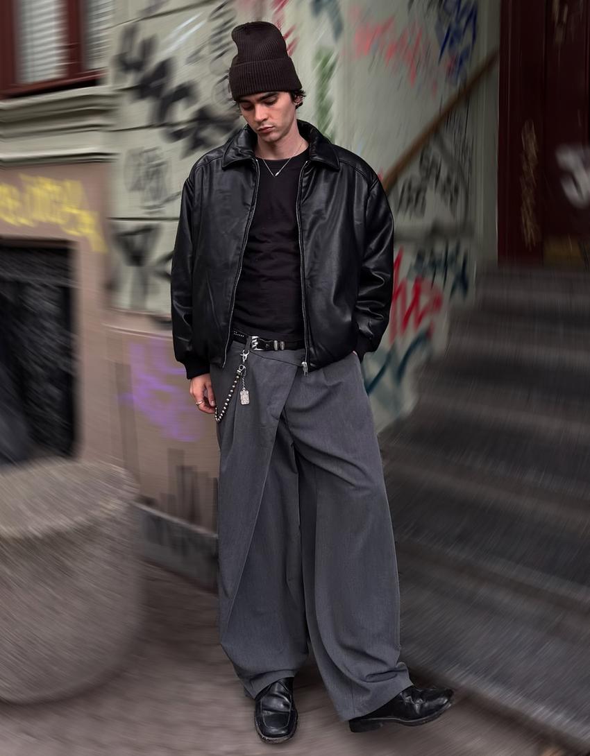 DOUDOUNE BOUFFANTE SIMILICUIR