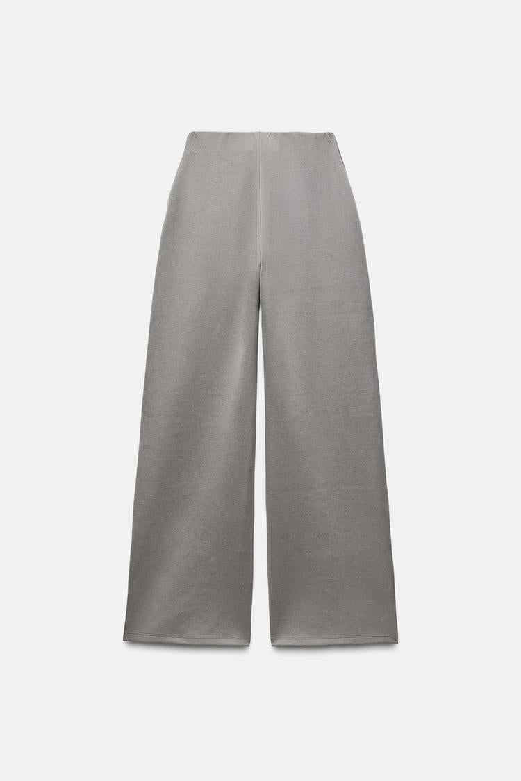 Pantalon interlock à ouverture - écru