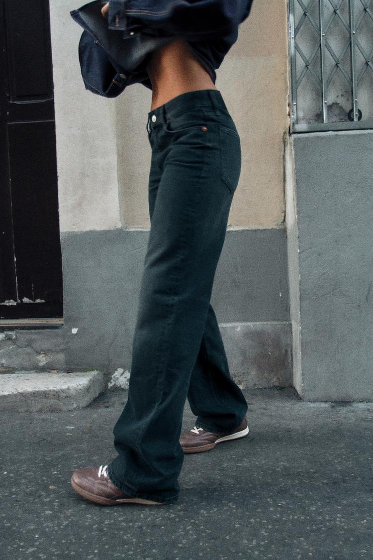 Jean trf wide leg taille normale - Bleu clair