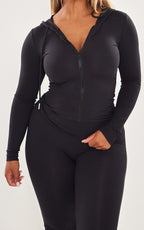 SHAPE HOODIE SCULPT NOIR À ZIP