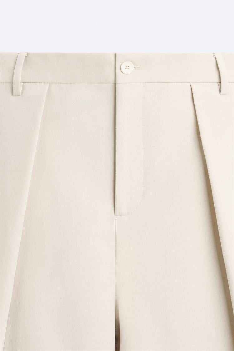 Pantalon coupe large a plis - Noir