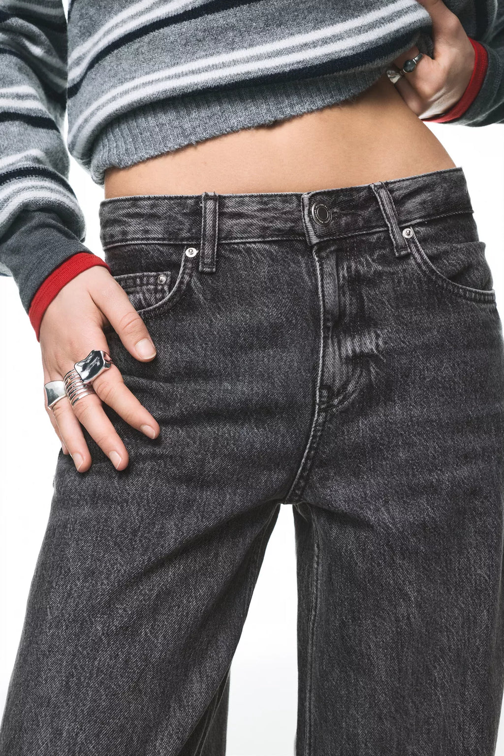 JEANS WIDE LEG TAILLE BASSE