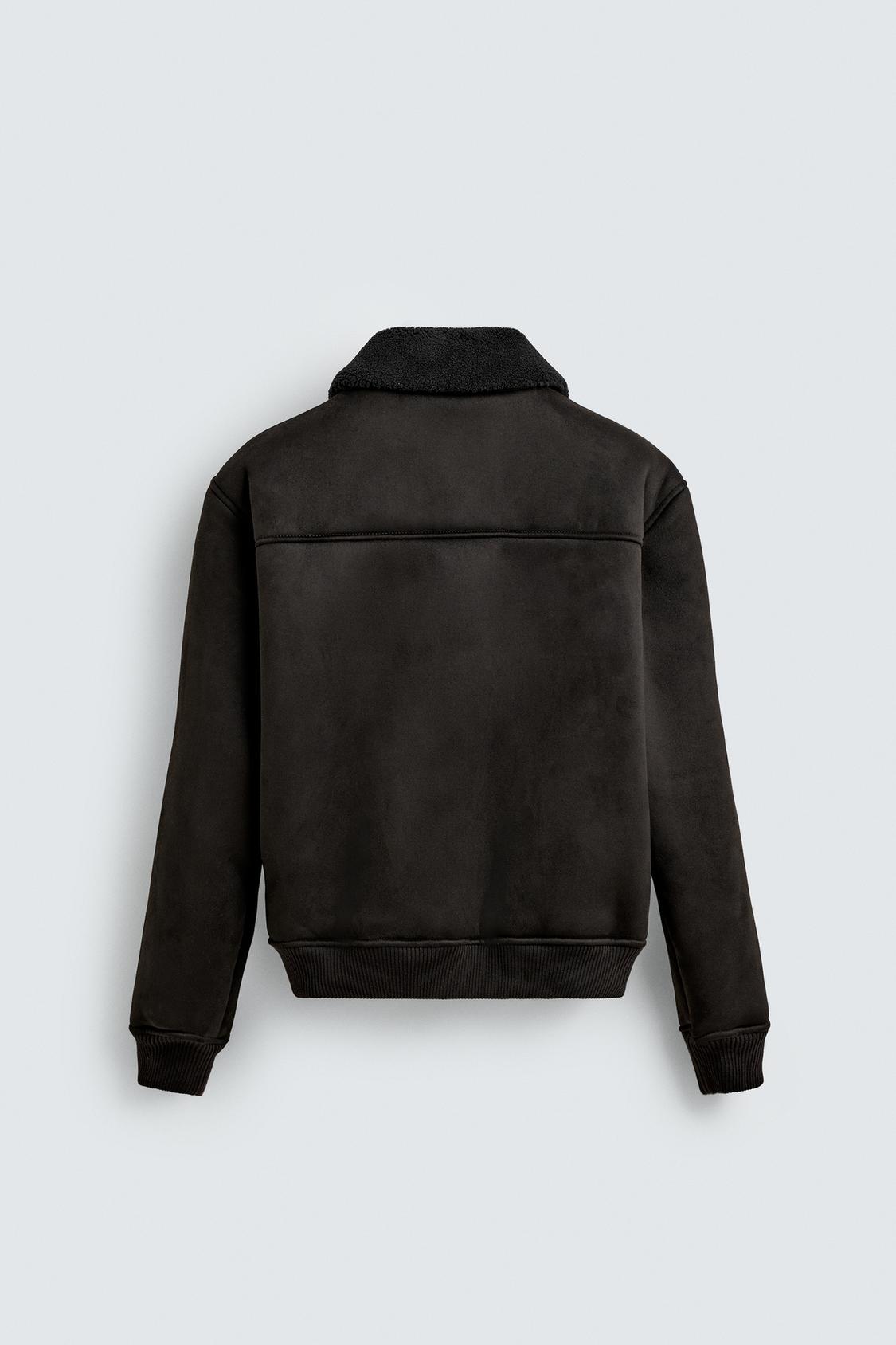 VESTE EFFET DAIM COMBINÉ