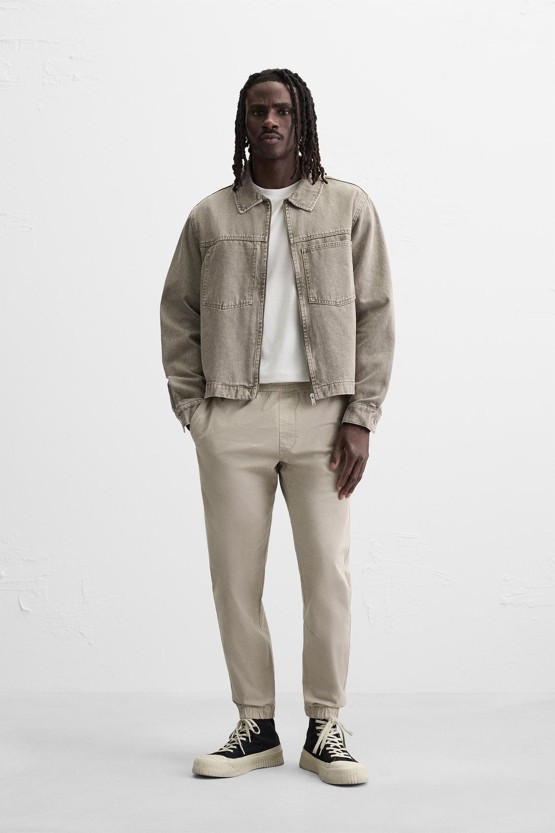 PANTALON DÉLAVÉ AVEC TAILLE JOGGING