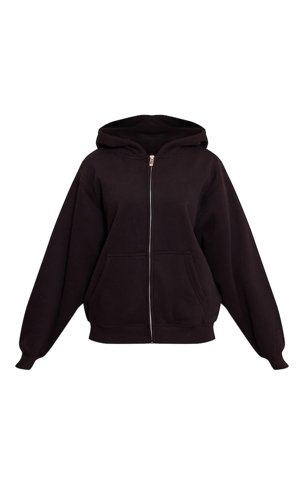 PETITE HOODIE NOIR À ZIP